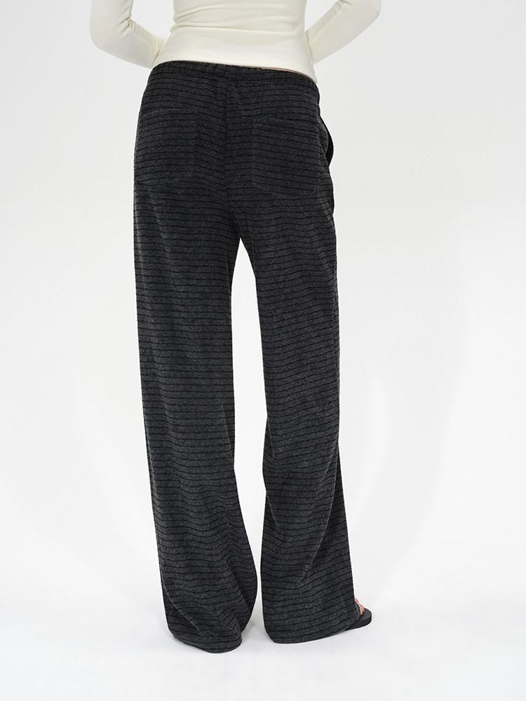 AFTADAWN Colorblock Stripe Elastic Waist Pocket Women&