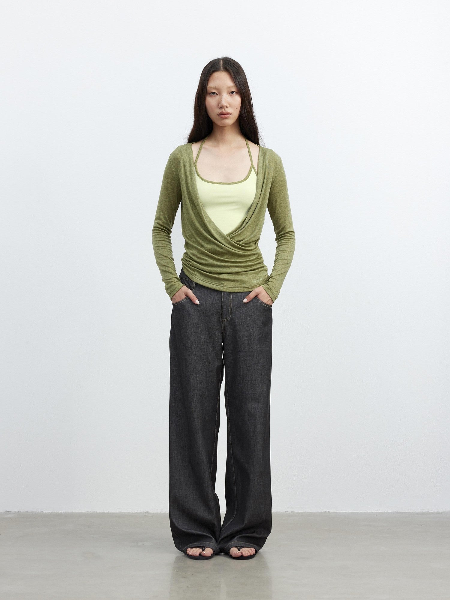 AFTADAWN Colorblock Two Piece Halter Women&