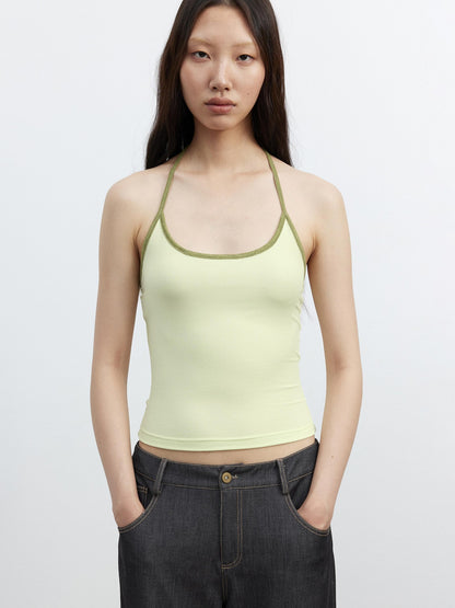 AFTADAWN Colorblock Two Piece Halter Women&