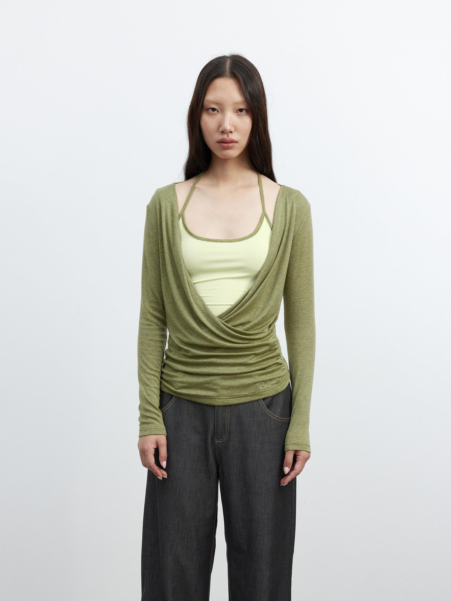 AFTADAWN Colorblock Two Piece Halter Women&