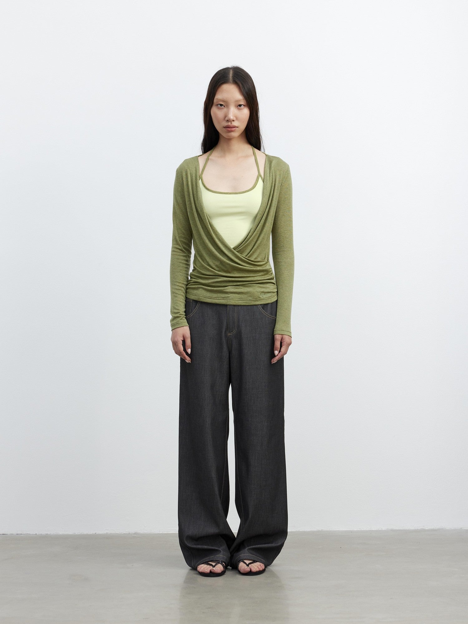 AFTADAWN Colorblock Two Piece Halter Women&