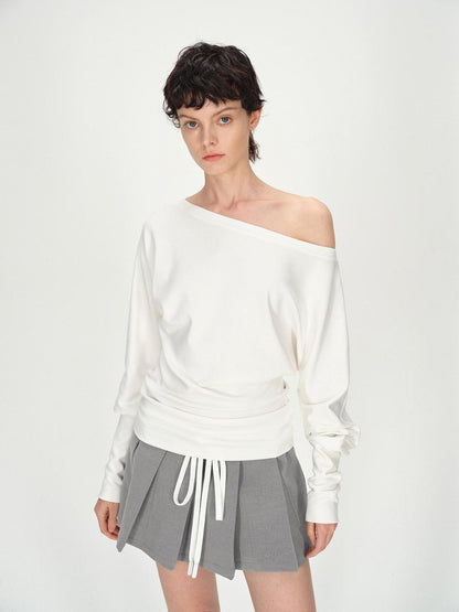AFTADAWN Combed Siro Asymmetric Off Shoulder Layered Women&
