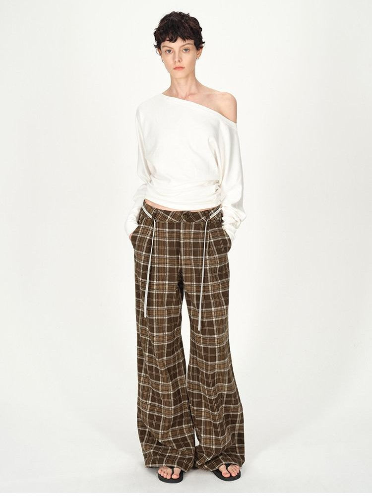 AFTADAWN Combed Siro Asymmetric Off Shoulder Layered Women&