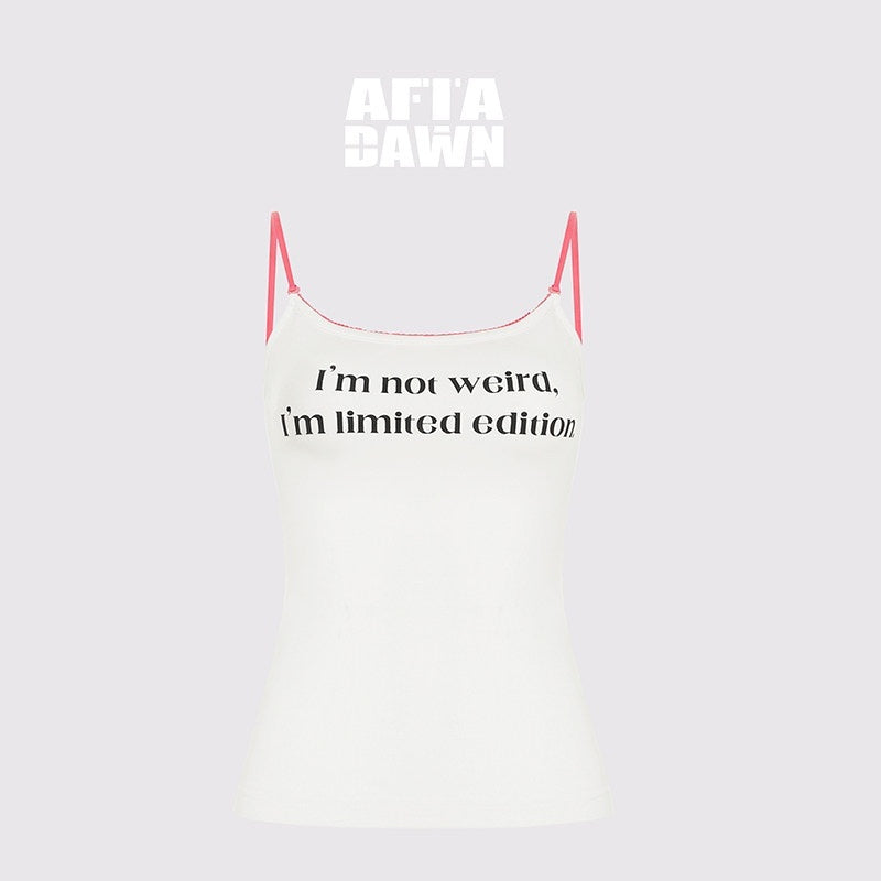 AFTADAWN_Contrast_Lace_Letter_Print_Halter_Slim_Elastic_Women&