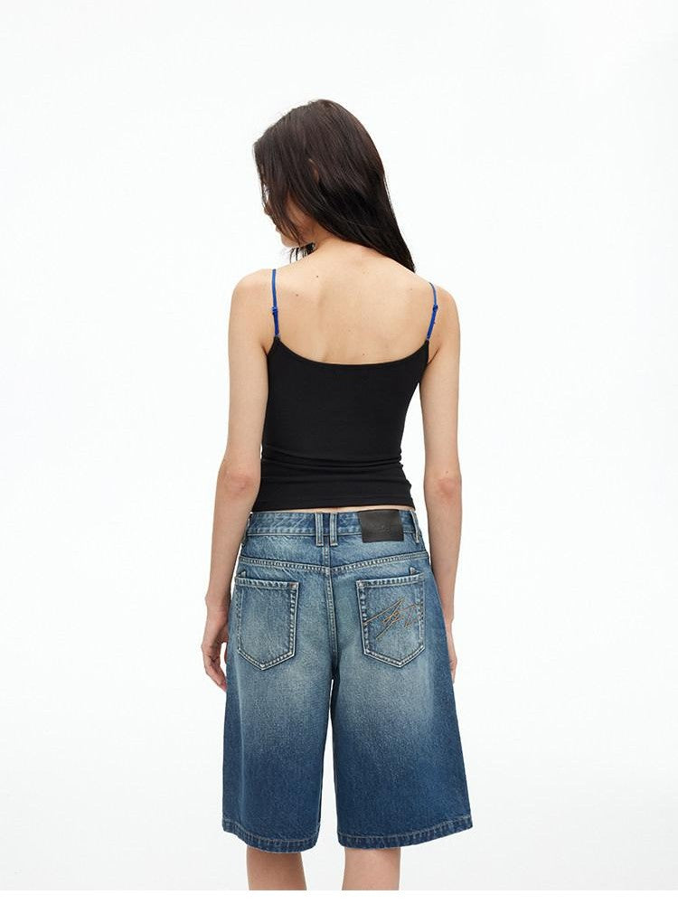 AFTADAWN Contrast Lace Letter Print Halter Slim Elastic Women&