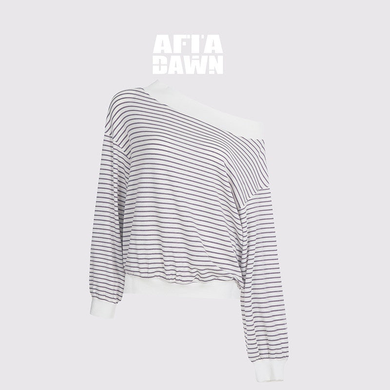 AFTADAWN_Contrast_Stripe_Convertible_One_Shoulder_Women&