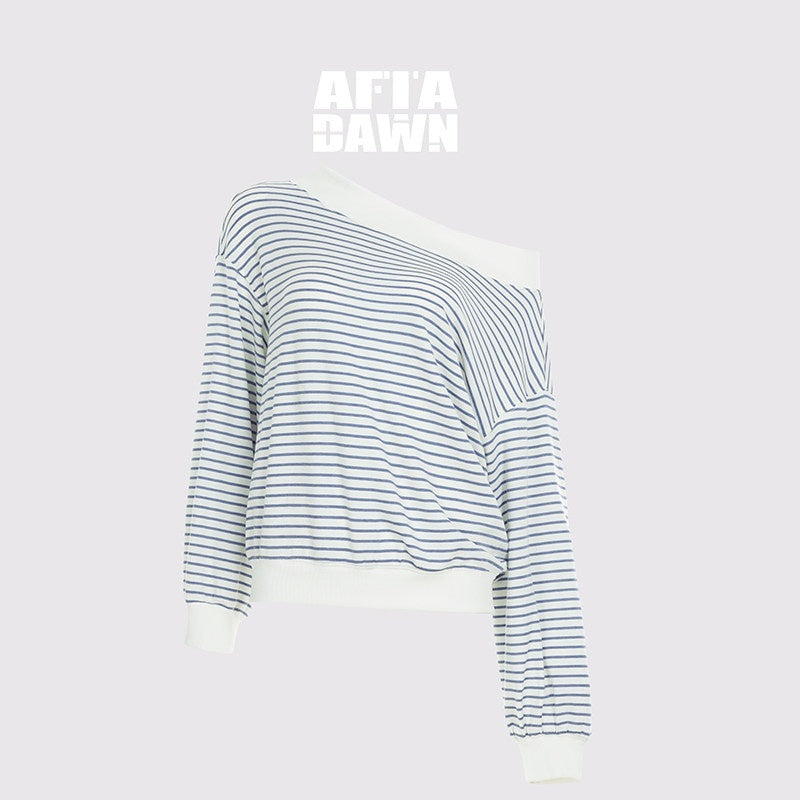 AFTADAWN_Contrast_Stripe_Convertible_One_Shoulder_Women&