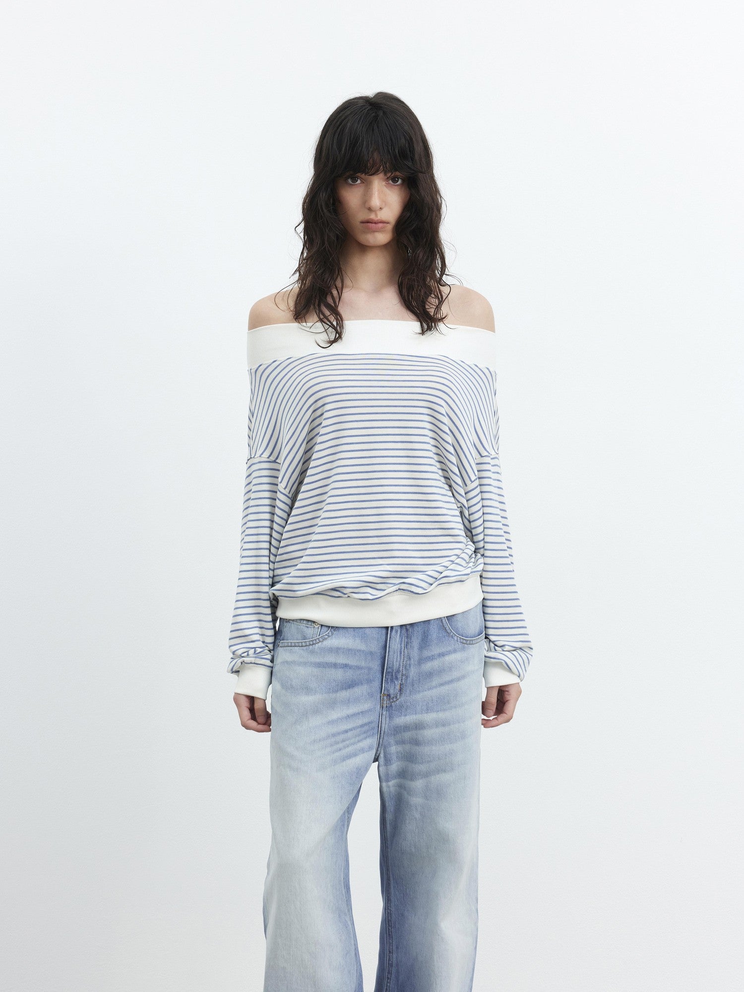 AFTADAWN Contrast Stripe Convertible One Shoulder Women&