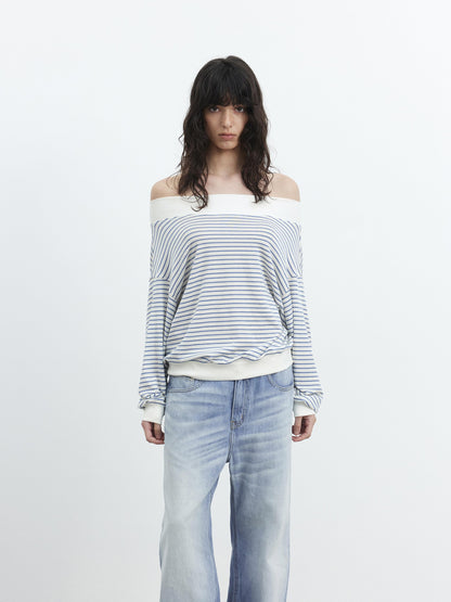 AFTADAWN Contrast Stripe Convertible One Shoulder Women&