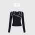 AFTADAWN_Contrast_Trim_V-neck_Breathable_Stretch_Micro_Flare_Women&