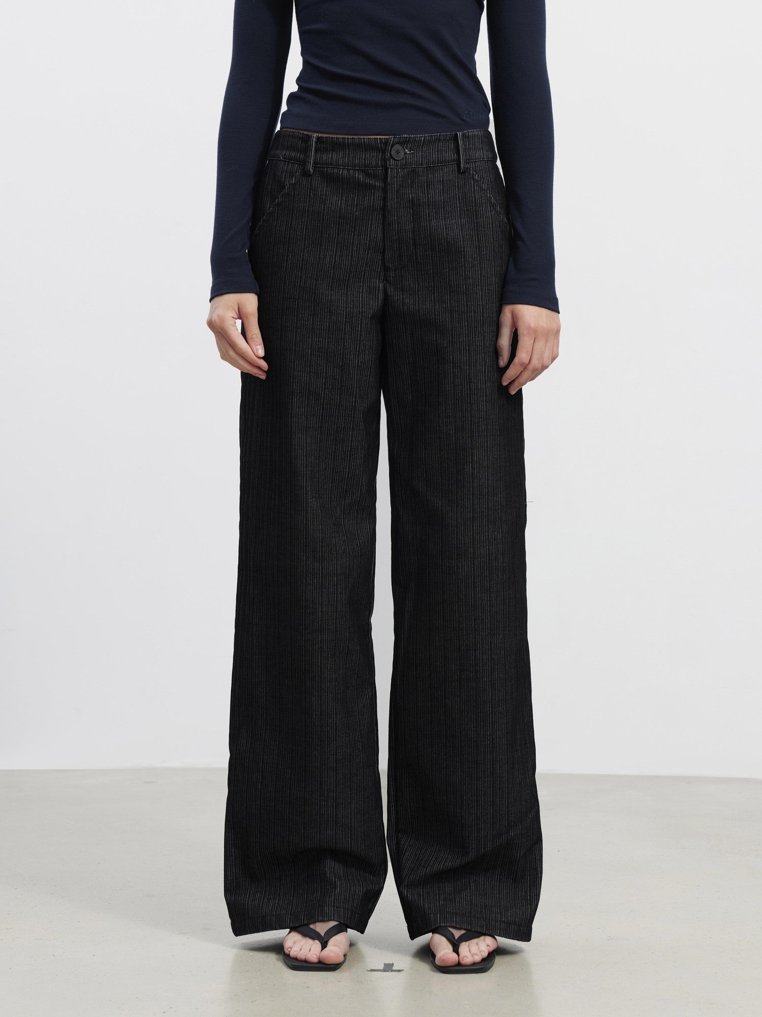 AFTADAWN Contrast Vertical Rib Corduroy Pocket Women&