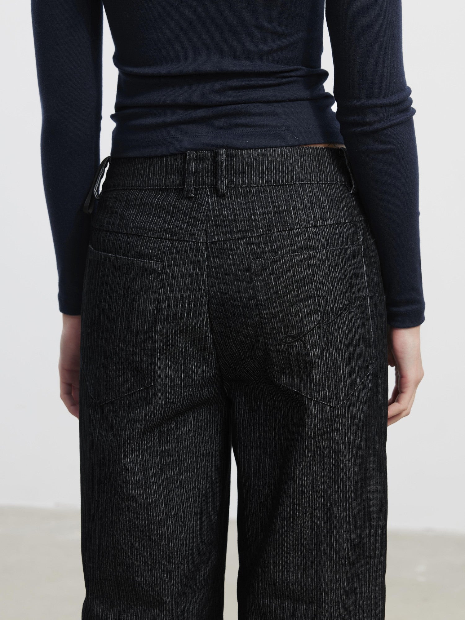AFTADAWN Contrast Vertical Rib Corduroy Pocket Women&