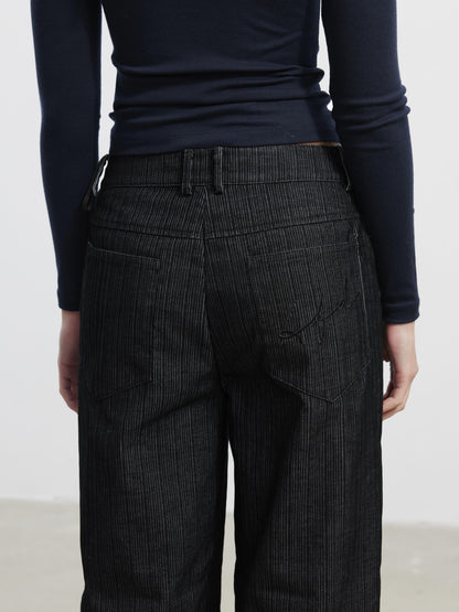 AFTADAWN Contrast Vertical Rib Corduroy Pocket Women&