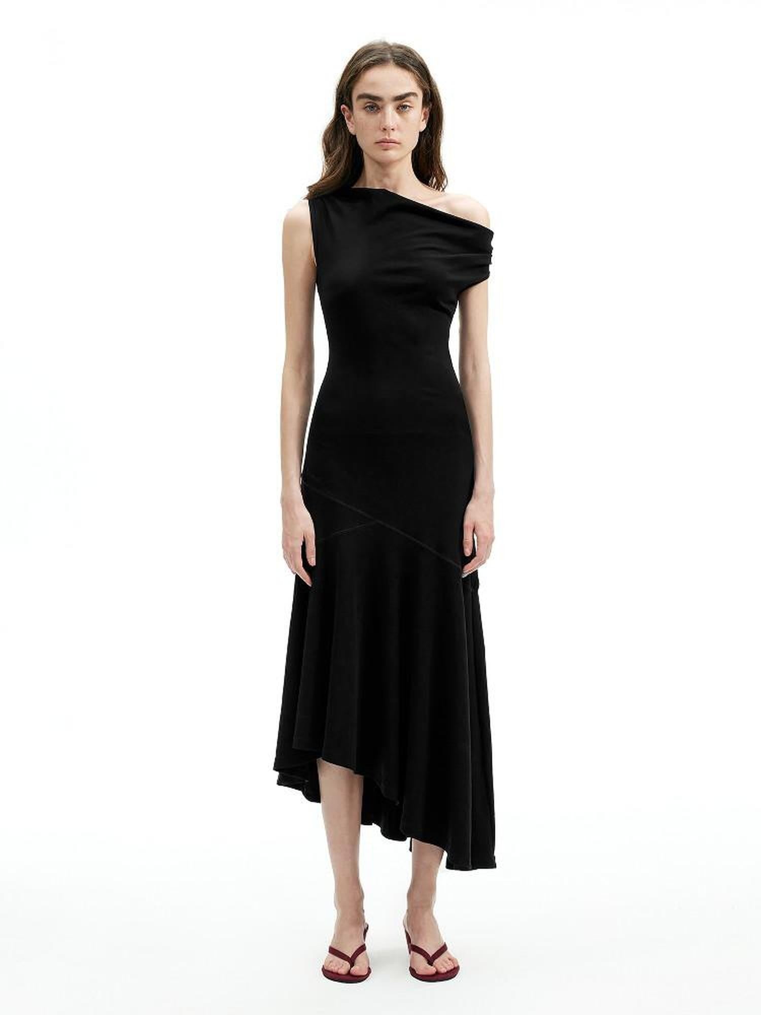 AFTADAWN Convertible Off Shoulder Slim A Line Women&