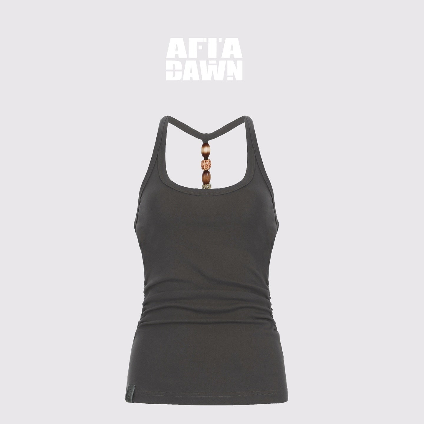 AFTADAWN_Cropped_Backless_Beaded_Ruched_U_Neck_Slim_Women&