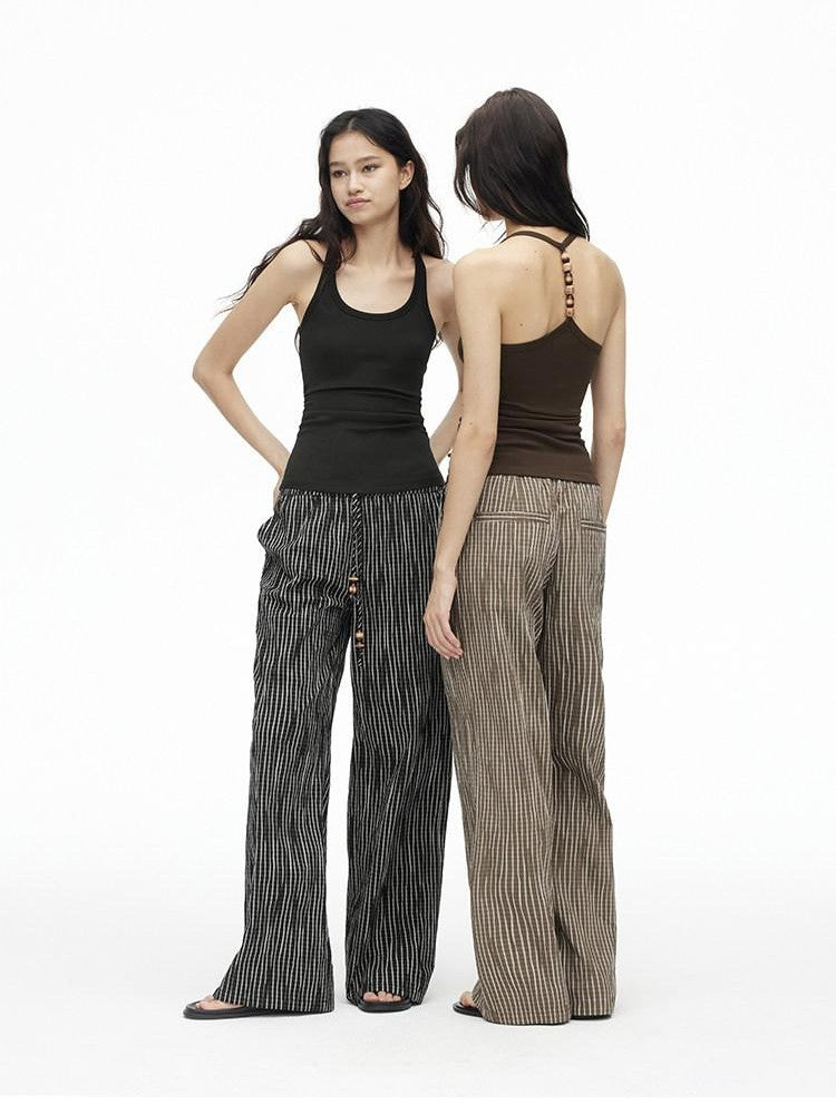 AFTADAWN Cropped Backless Beaded Ruched U Neck Slim Women&