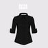 AFTADAWN_Cropped_Embroidered_Polo_Collar_Mid_Sleeve_Waist_Cinched_Women&