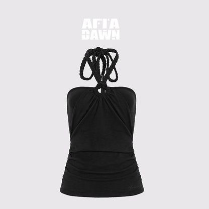 AFTADAWN_Cropped_Fitted_Braided_Rope_Tie_Open_Back_Women&