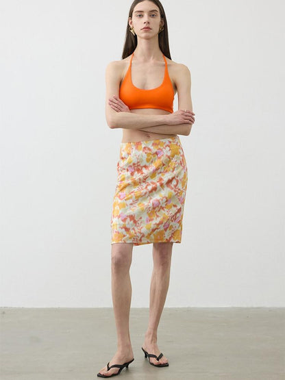 AFTADAWN Cropped U Neck Halter Tie Padded Modal Yoga Women&