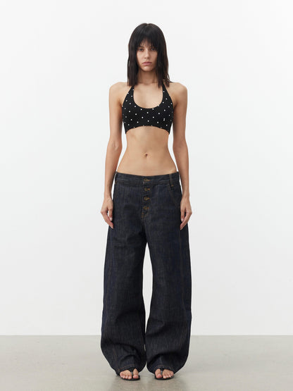 AFTADAWN Cropped U Neck Halter Tie Padded Modal Yoga Women&