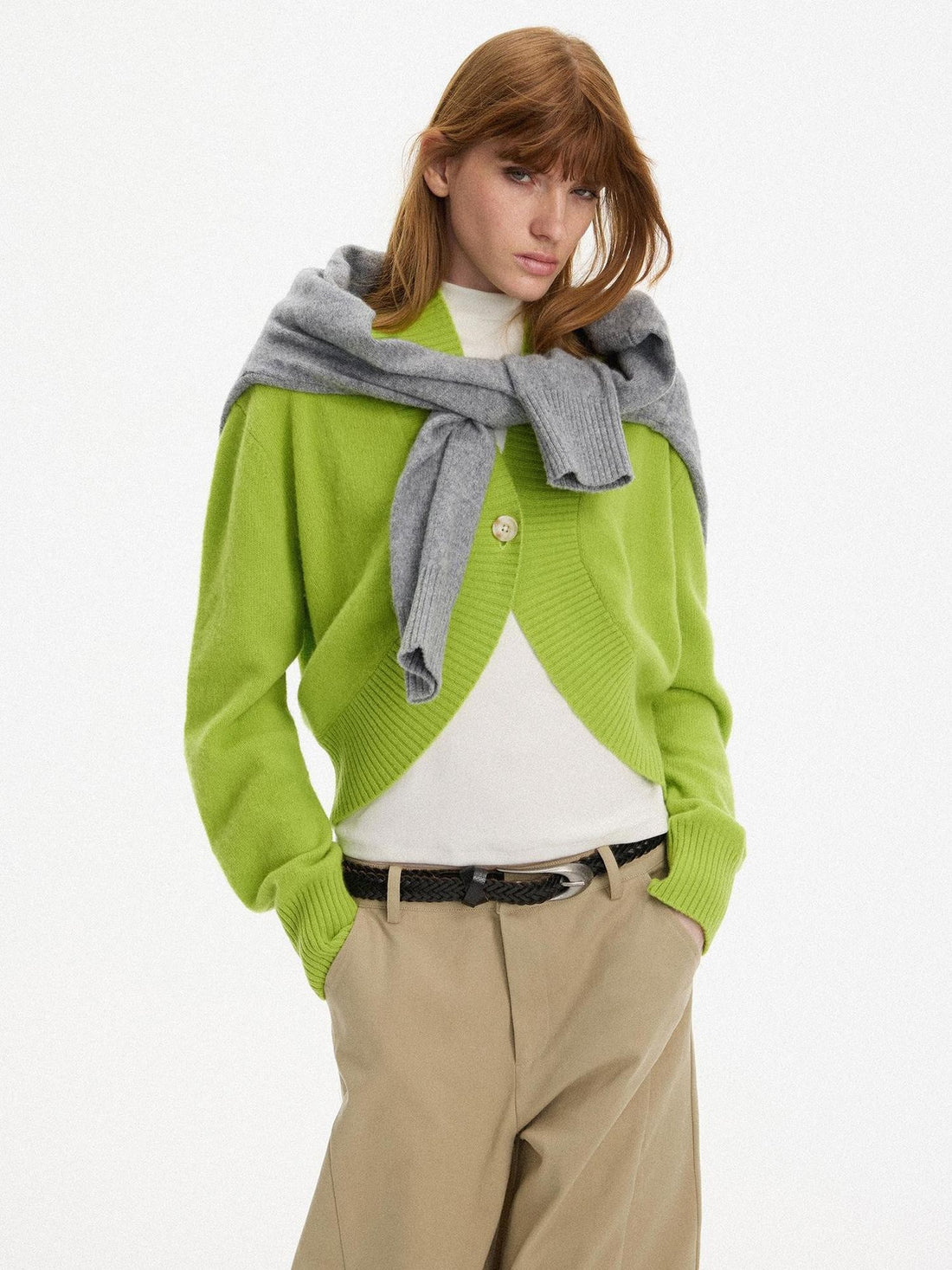 AFTADAWN Cross Button Cocoon Women&