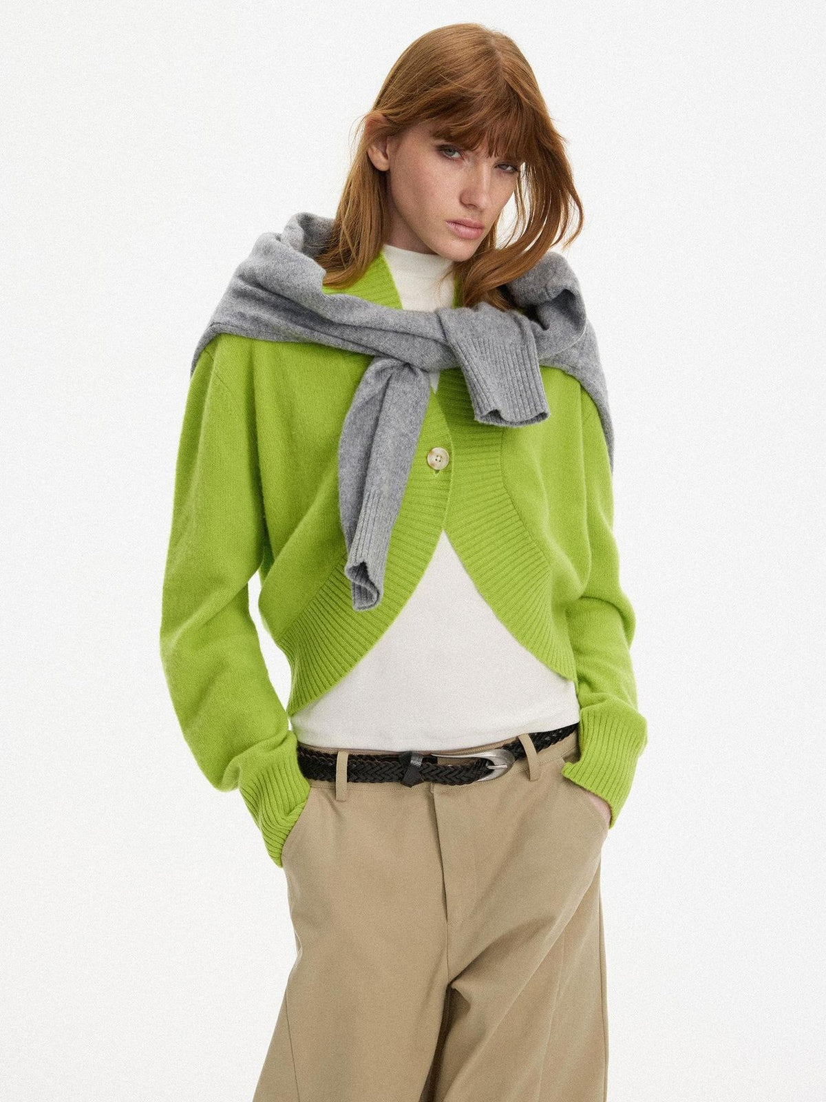AFTADAWN Cross Button Cocoon Women&
