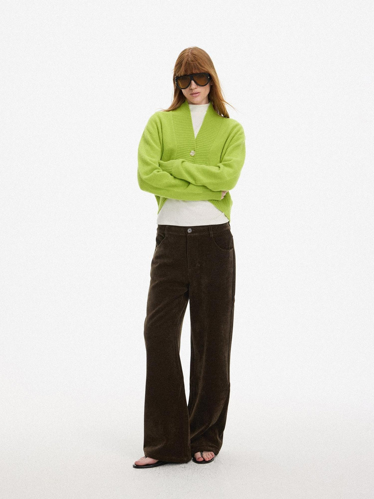 AFTADAWN Cross Button Cocoon Women&