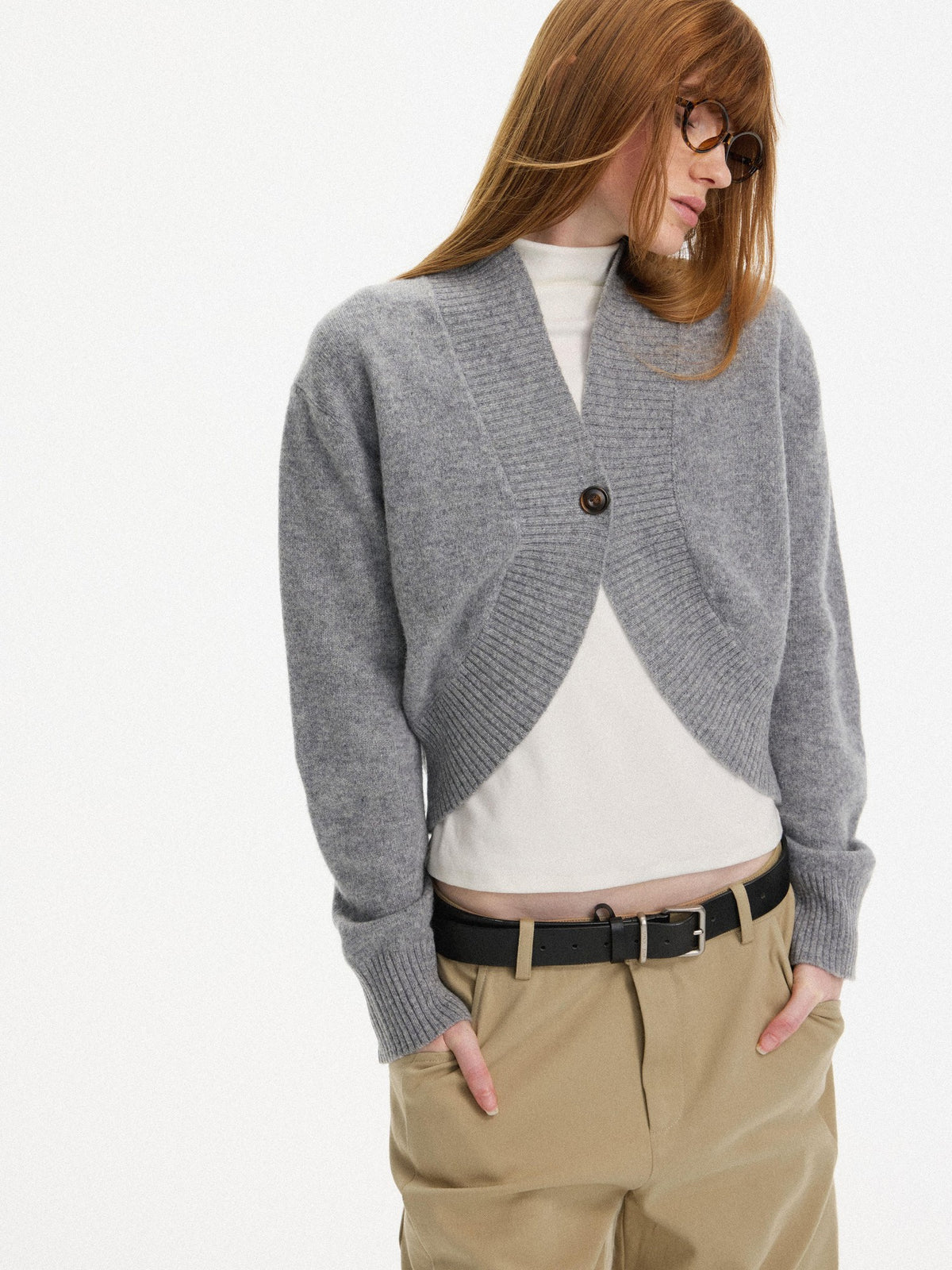 AFTADAWN Cross Button Cocoon Women&