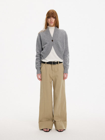 AFTADAWN Cross Button Cocoon Women&