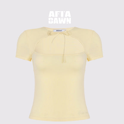 AFTADAWN_Cutout_Tie_Waist_Slim_Women&