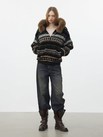 AFTADAWN Dark Blue Distressed Washed Women&