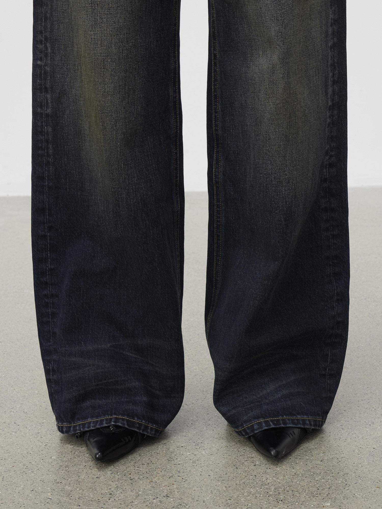 AFTADAWN Dark Blue Distressed Washed Women&