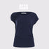 AFTADAWN_Dark_Blue_Knotted_Slanted_Shoulder_Slim_Fit_Women&