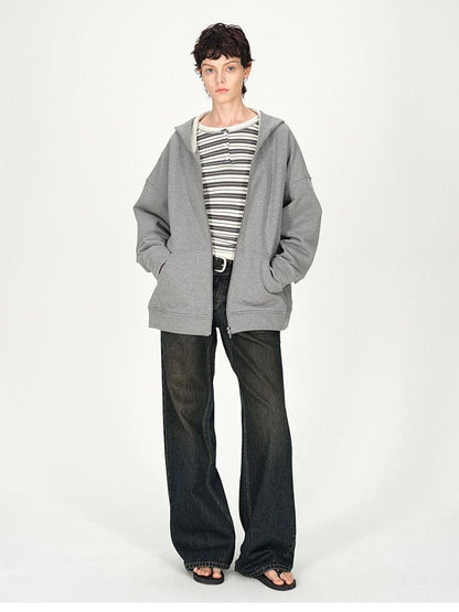 AFTADAWN Dark Washed Distressed Low Rise Women&