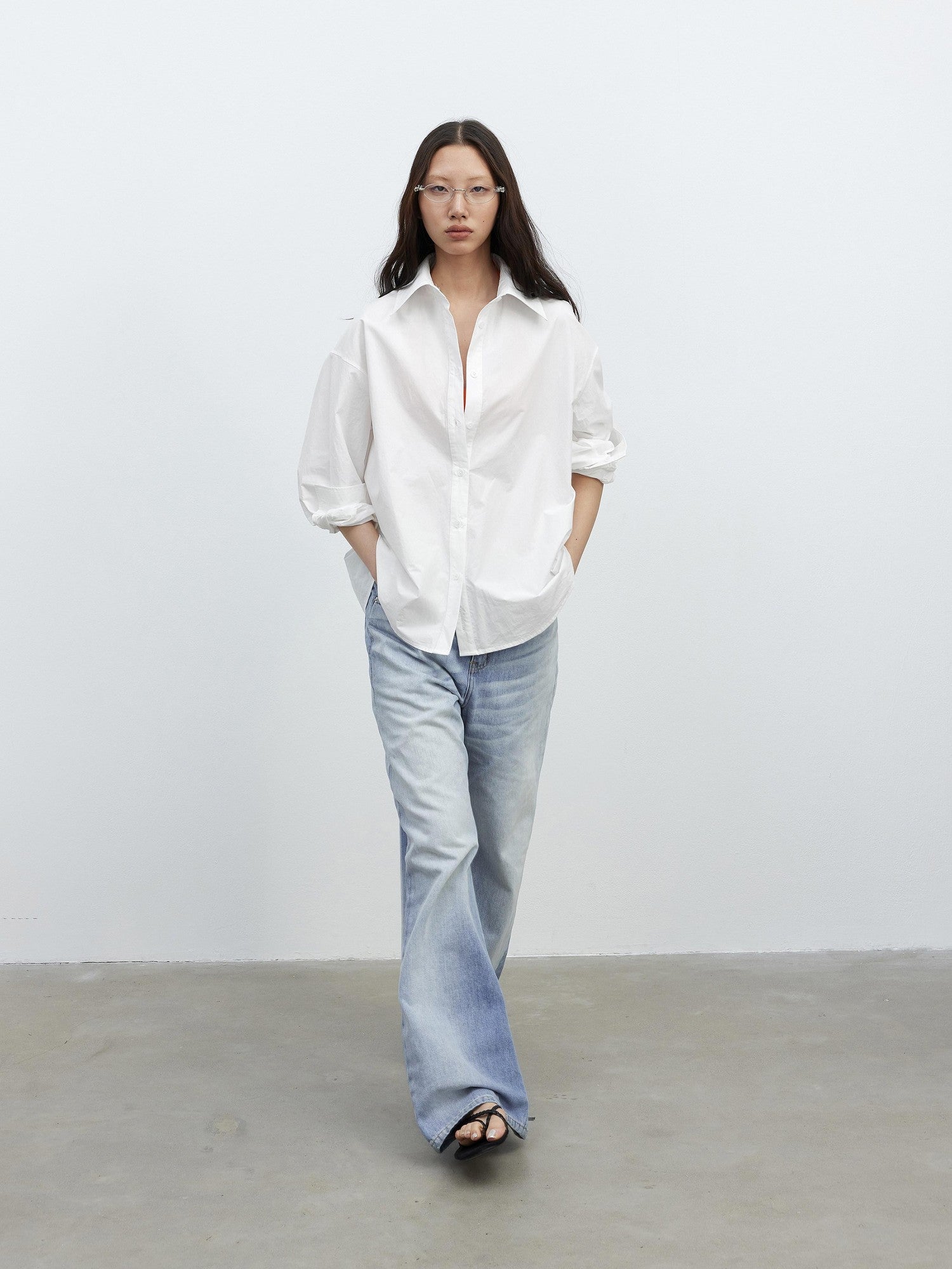 AFTADAWN Deconstructed Polo Collar Side Buckle Multiway Women&