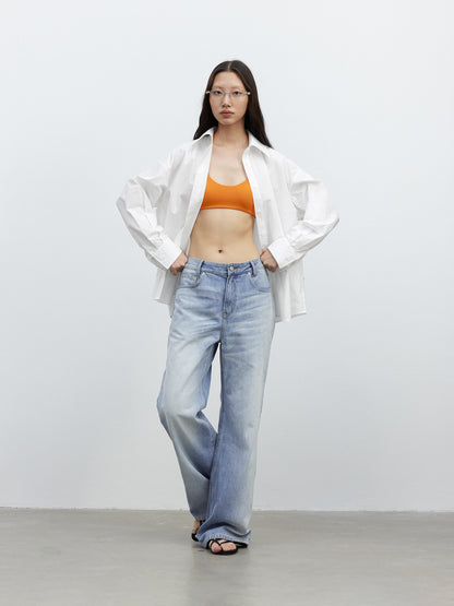 AFTADAWN Deconstructed Polo Collar Side Buckle Multiway Women&