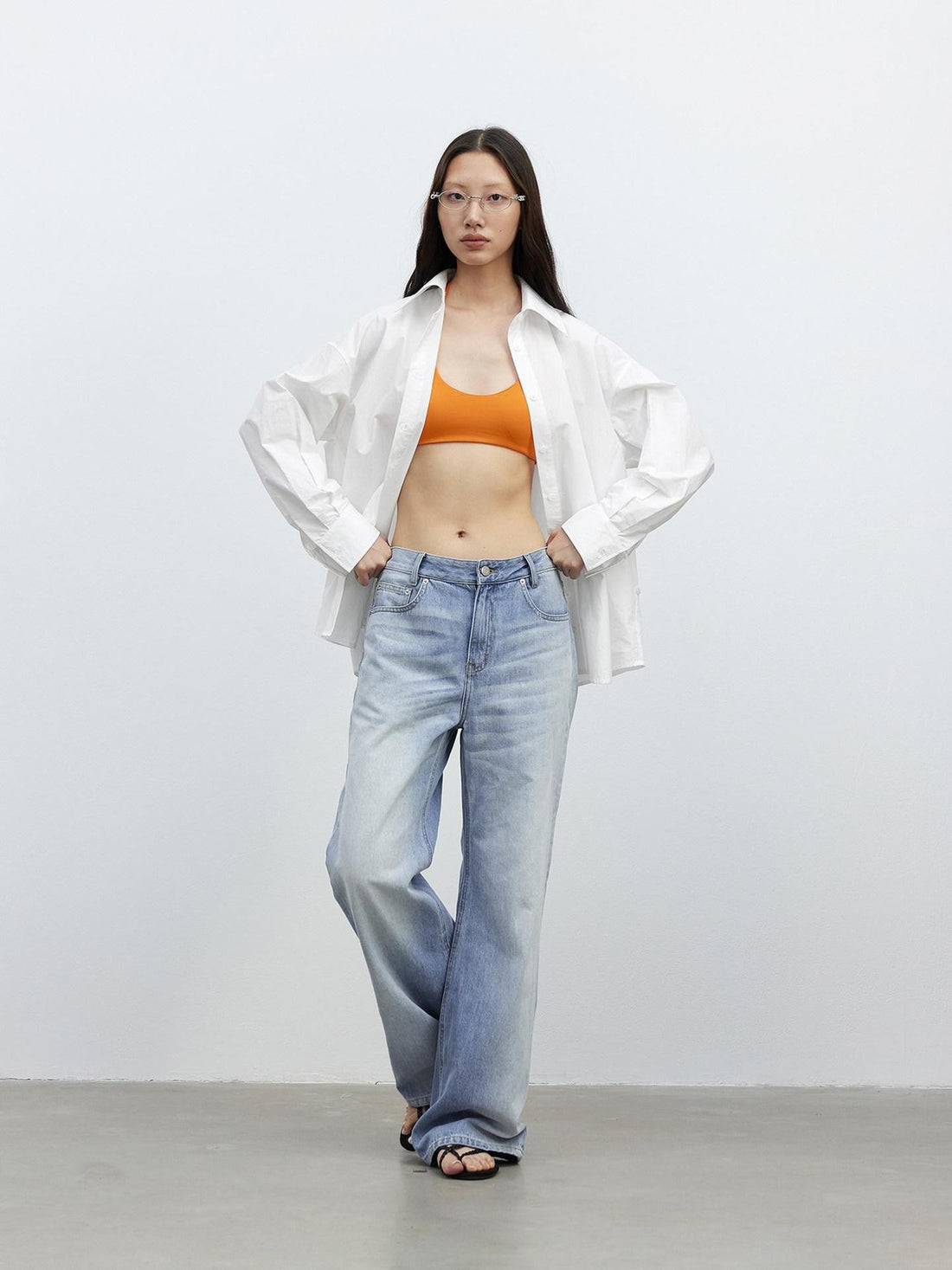 AFTADAWN Deconstructed Polo Collar Side Buckle Multiway Women&