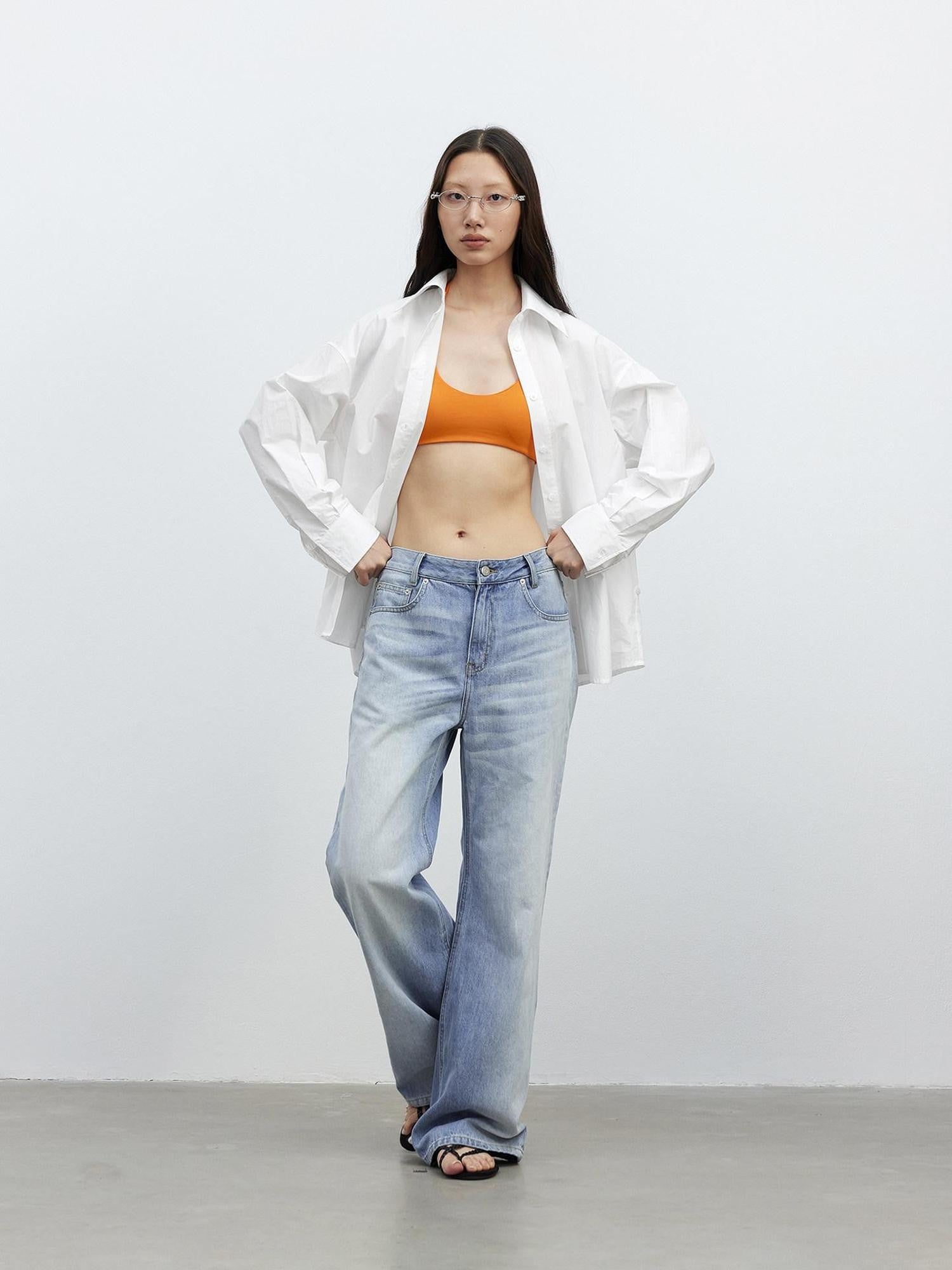 AFTADAWN Deconstructed Polo Collar Side Buckle Multiway Women&