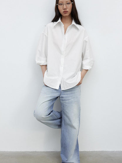 AFTADAWN Deconstructed Polo Collar Side Buckle Multiway Women&