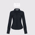 AFTADAWN_Deep_Blue_Faux_Denim_Waist_Cinching_Slim_Polo_Collar_Women&