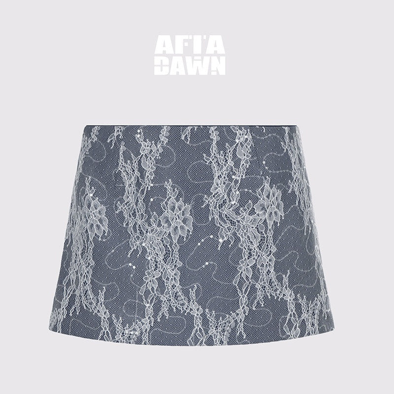 AFTADAWN_Deep_Blue_Lace_Mesh_Double_Layer_Denim_Women&