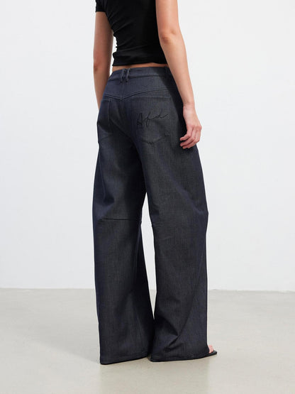 AFTADAWN Deep Blue Sculpted Panel Tailoring Women&