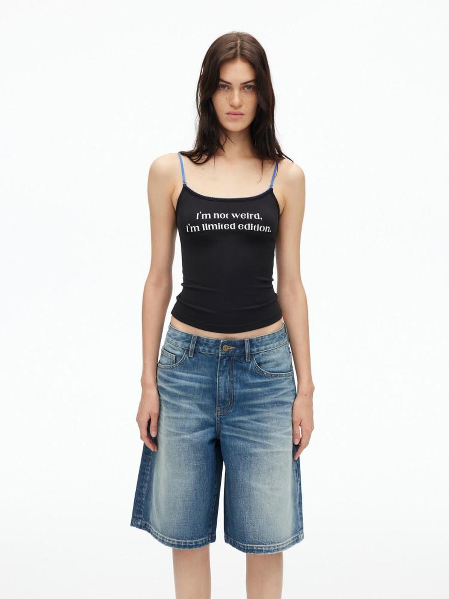 AFTADAWN Deep Blue Vintage Washed Distressed 3d Whisker Women&