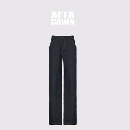 AFTADAWN_Denim_Blue_Back_Pocket_Logo_Embroidery_Women&