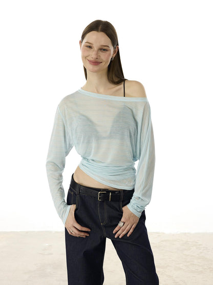AFTADAWN Denim Blue Back Pocket Logo Embroidery Women&