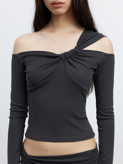AFTADAWN Draped Drawstring Ruched High Waist A Line Women&