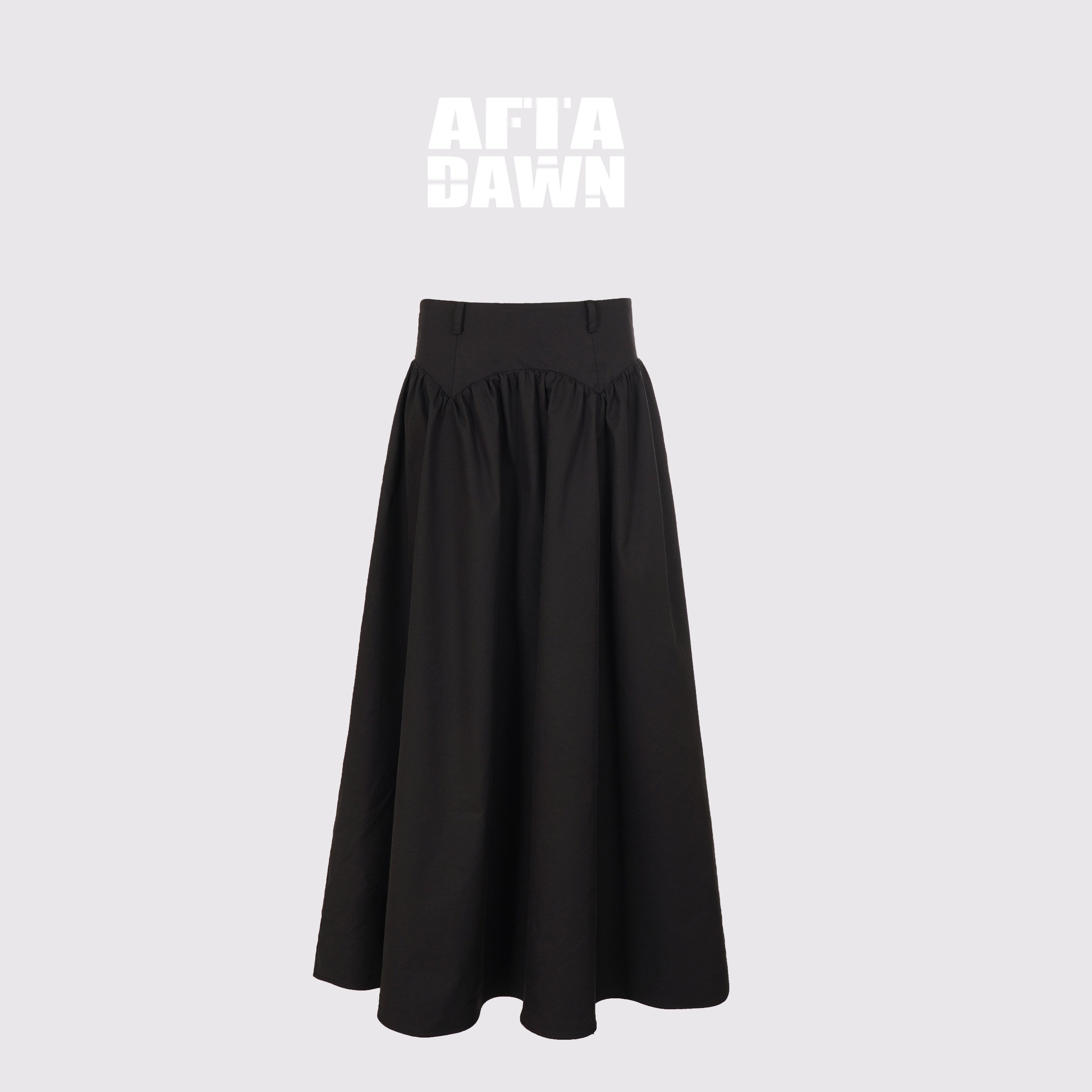 AFTADAWN_Drapey_Pleated_Flared_Low_Waist_Side_Zipper_Women&