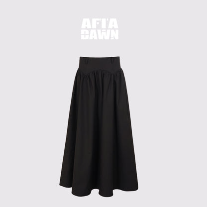 AFTADAWN_Drapey_Pleated_Flared_Low_Waist_Side_Zipper_Women&