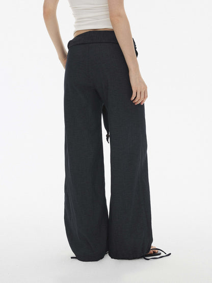 AFTADAWN Drawstring Wooden Bead Belt Women&