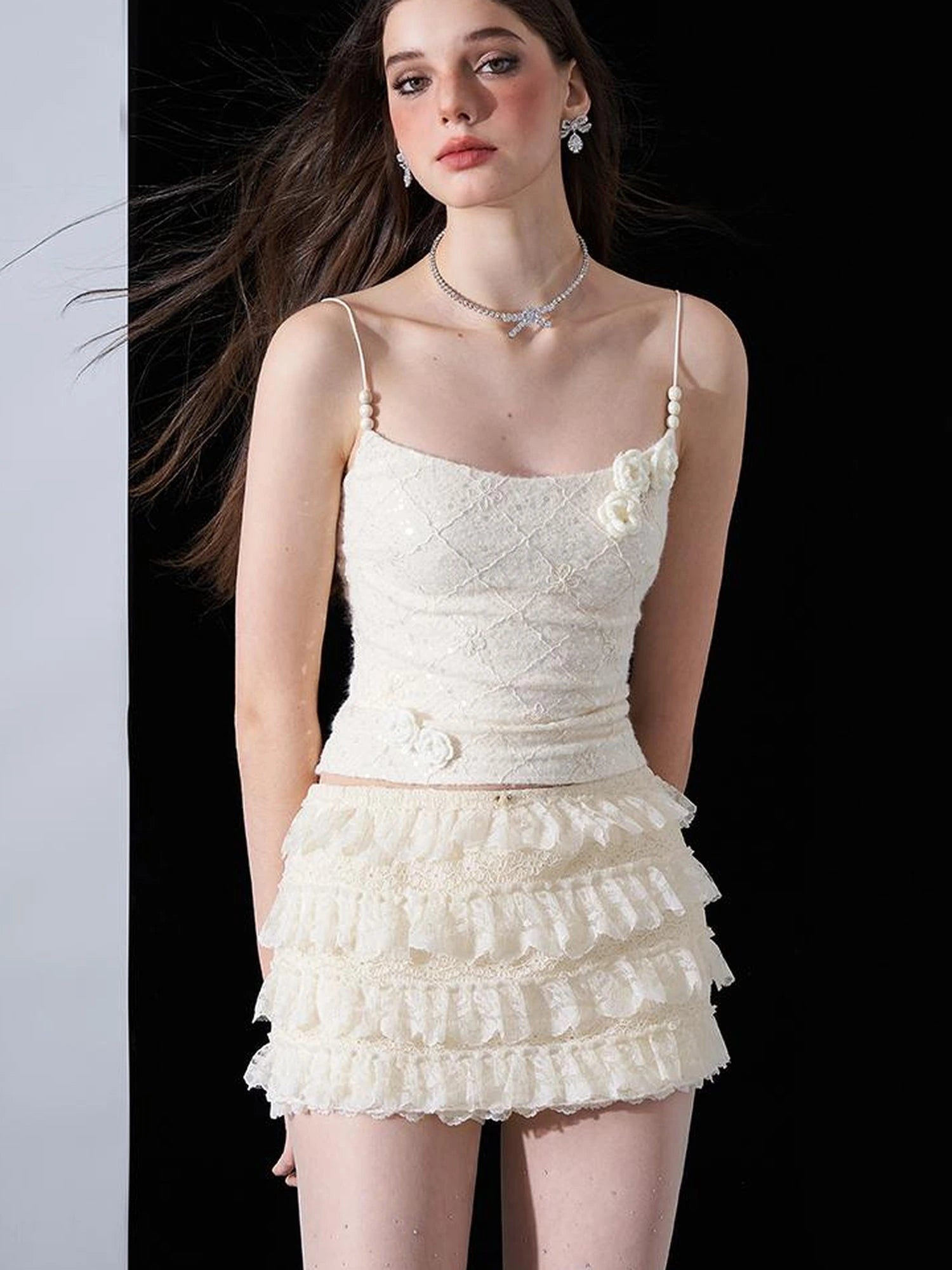 Eden Rose Lace Glitter Camisole